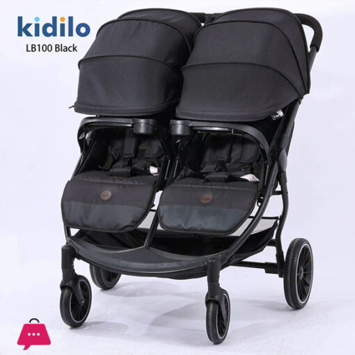 Kidilo Twin Stroller Can Sit And Lie Down Light Folding Baby Full Shed High Landscape Stroller Stroller