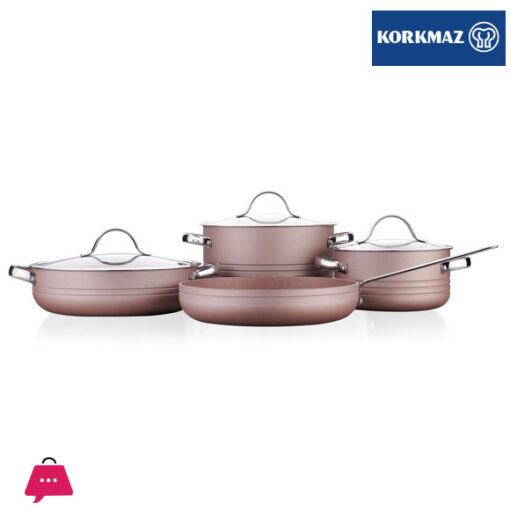 Korkmaz Linea 7 Piece Rosagold Cookware Set - A2619