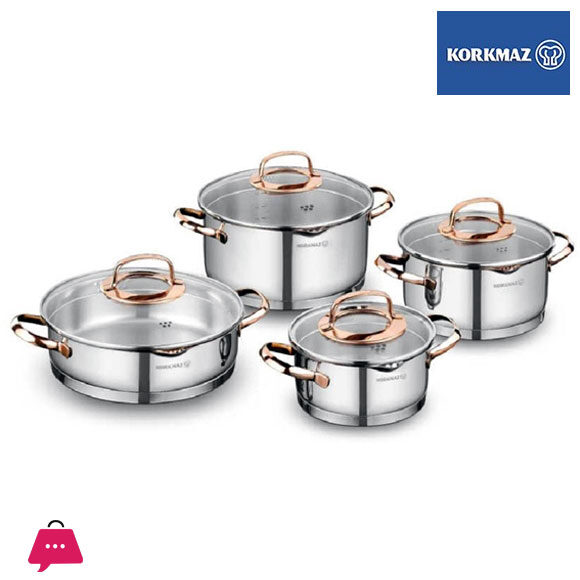 Korkmaz Rosanna Cookware Set 8 Pcs