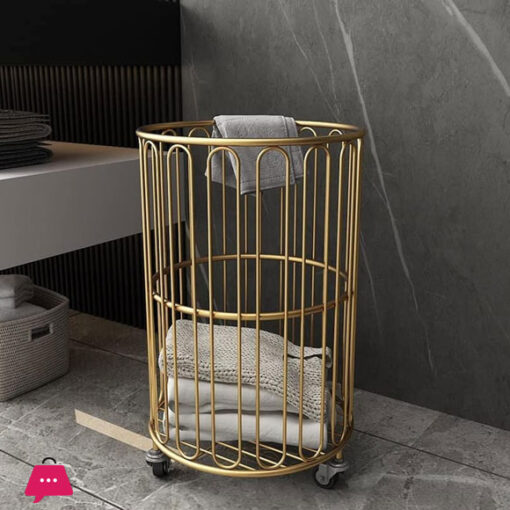 Mesh Laundry Hamper With Wheels 360 Metal Rolling Laundry Basket Dirty Clothes & Toy Storage Organizer For Bathroom Bedroom