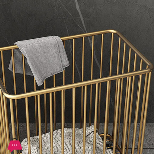 Nordic Style Light Weight Dirty Clothes Storage Basket Gold Laundry Basket