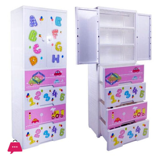 Phoenix ABC 123 Wardrobe Hanging With 4 Big Drawer (7Layer)