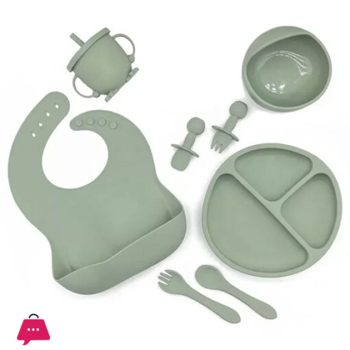 Silicone Baby Feeding Set - 8-Pcs