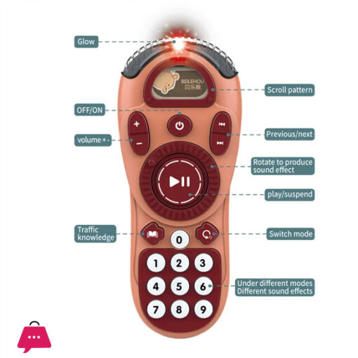 Sound And Light Cartoon multi Function Learning Remote Control Story Machine Baby Music Remote Control baby Toy for kids