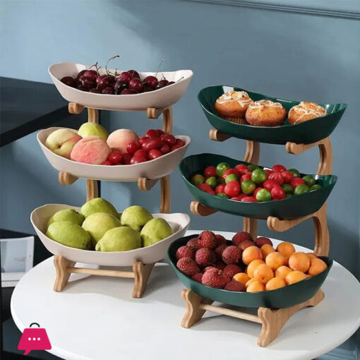 Three Layer Table Plates Dinnerware Snack Candy Cake Stand Salad Bowl