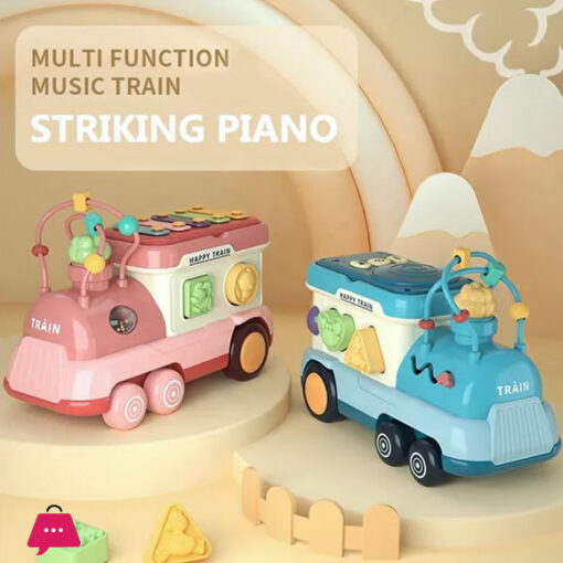 Train Educational Striking Piano Hand Beat Drum Toys Multifunctional Baby Musical Toy