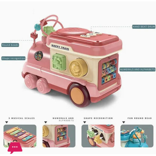 Train Educational Striking Piano Hand Beat Drum Toys Multifunctional Baby Musical Toy