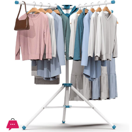 Tripod 4-Arm Clothes Drying Rack Height Adjustable Laundry Rack