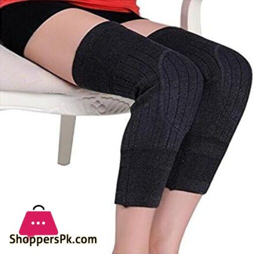 1 Pair Knee Brace Thermal Winter Sleeves Long Warm Leg Sleeve Wool Pad Support