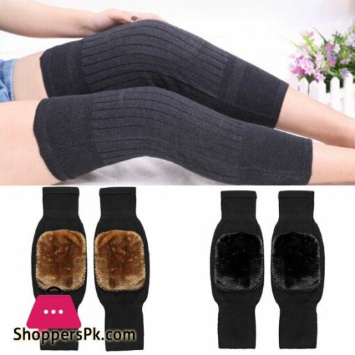 1 Pair Knee Brace Thermal Winter Sleeves Long Warm Leg Sleeve Wool Pad Support