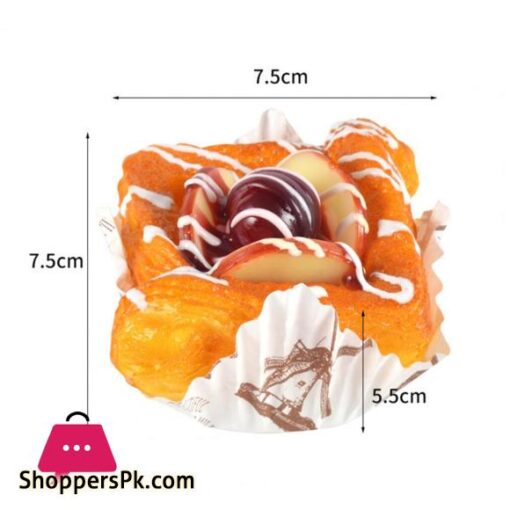 1 Piece Artificial Decoration Food Model Bread Magnetic Handmade Squeeze Fruit Cake Model