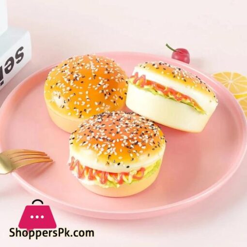 Techmanistan 1 Piece Burger Shape Fridge Magnet Cute Magnets Fake Burger Refrigerator Decoration Bakery Dessert Photo Magnet