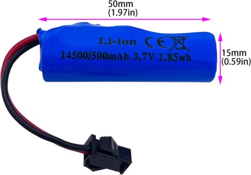 Rechargeable 3.7V 500mAh Li-ion Battery with USB Charger for RC Car Toys