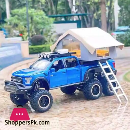 1:24 Ford Raptor F150 Camping RV Off Road Pickup Truck