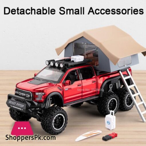 1:24 Ford Raptor F150 Camping RV Off Road Pickup Truck