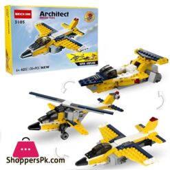 130 Piece LEGO Building Set Super Creative 3 in 1 Architect Super Airplane Blocks Toy Perfect Gift for Children and Adults