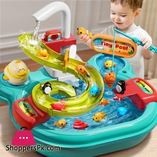 2-in-1 Dishwashing & Fishing Toy For Kids