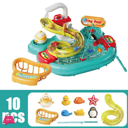 2-in-1 Dishwashing & Fishing Toy For Kids