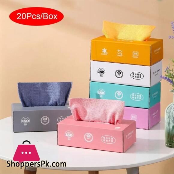 20PCSBox Colorful Home Cleaning Kitchen Dish Cloth Napkins Tableware Absorbent Microfiber Towel Non stick Oil Dish Rags Dishcloth Kitchen Home