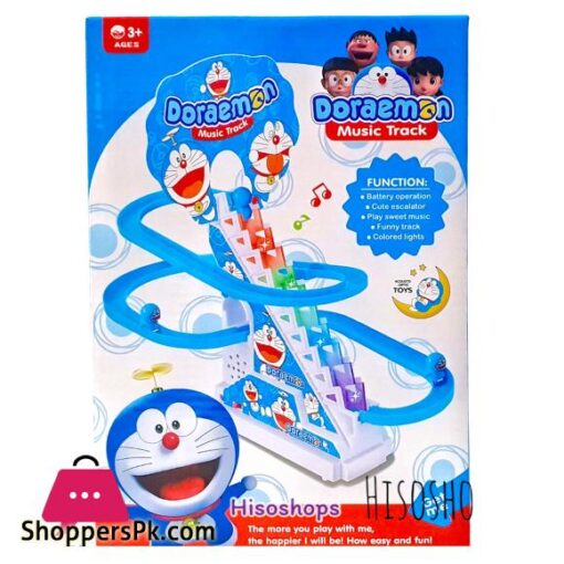 3 Little Doraemon Stair Climbing And Sliding Toy for Kids Lights Music