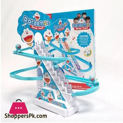 3 Little Doraemon Stair Climbing And Sliding Toy for Kids Lights Music