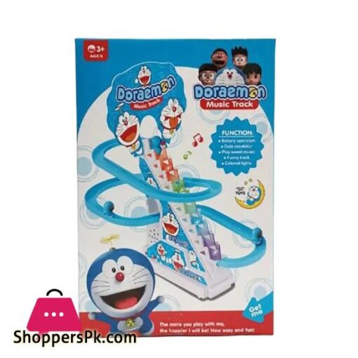 3 Little Doraemon Stair Climbing And Sliding Toy for Kids Lights Music