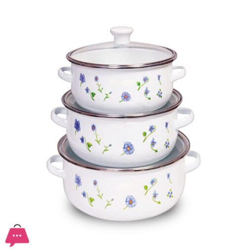 3 pcs set of Casserole With Glass Lid