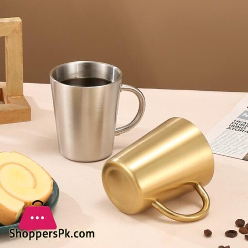 420ml Stainless Steel Coffee Cup Beer Mug for Office Tea Milk Water Thermal Cups with Anti scald Handle Travel Drinkware Tools