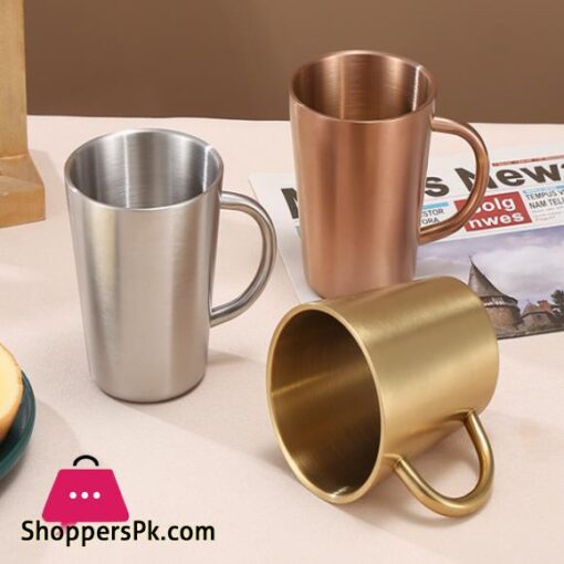 420ml Stainless Steel Coffee Cup Beer Mug for Office Tea Milk Water Thermal Cups with Anti scald Handle Travel Drinkware Tools