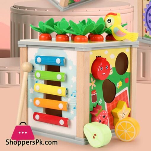 6 in 1 Wooden Montessori Toys Baby Activity Cube