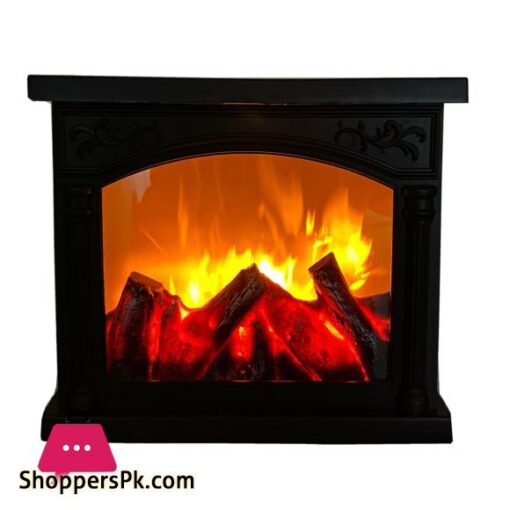 Artificial LED Fireplace with Realistic Wood Log and LED Simulation Effect