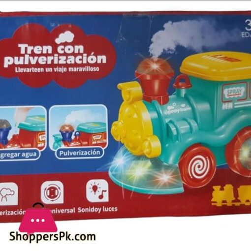 Children Electric Universal Smoke Steam Spray Feature Light Sound Small Train Battery Toy Kids Gift