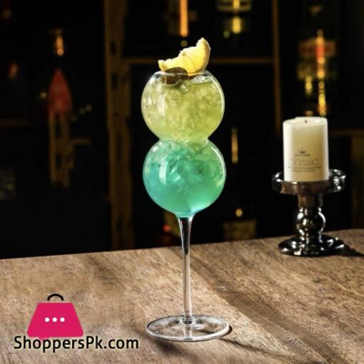 Cocktail Glass Goblet Bubble Ball Glass Juice Milk Water Cup Bar Party and Restaurant Drinkware