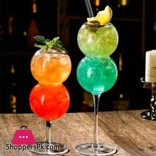 Cocktail Glass Goblet Bubble Ball Glass Juice Milk Water Cup Bar Party and Restaurant Drinkware