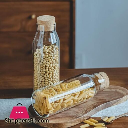 Creative Transparent Glass Nut Coffee Tease Storage Jar Cork Food Spice Sealed Storage Jar Home Moistureproof Coffee Tea Bottle