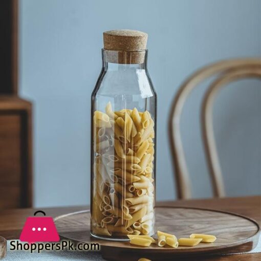 Creative Transparent Glass Nut Coffee Tease Storage Jar Cork Food Spice Sealed Storage Jar Home Moistureproof Coffee Tea Bottle