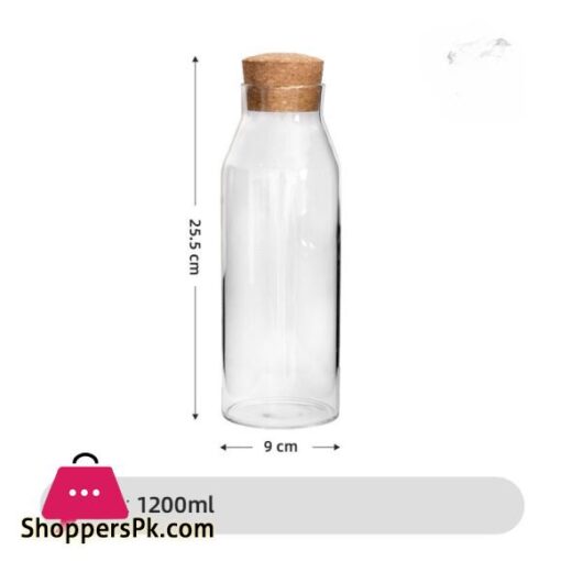 Creative Transparent Glass Nut Coffee Tease Storage Jar Cork Food Spice Sealed Storage Jar Home Moistureproof Coffee Tea Bottle