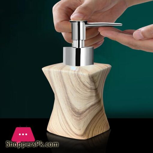 Creative Wood Grain Ceramic Soap Dispenser Lotion Bottle