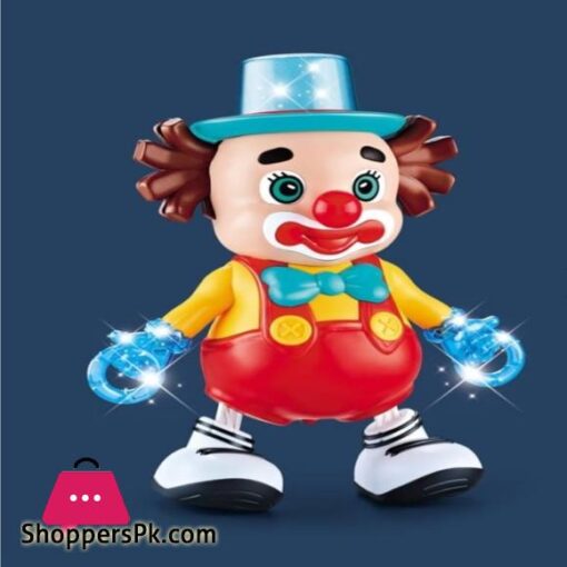 Cute Funny Face Dancing Clown Joker Toy with Music Flashing Lights and Real Dancing Action