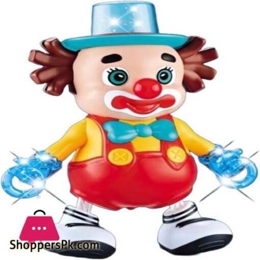 Cute Funny Face Dancing Clown Joker Toy with Music Flashing Lights and Real Dancing Action