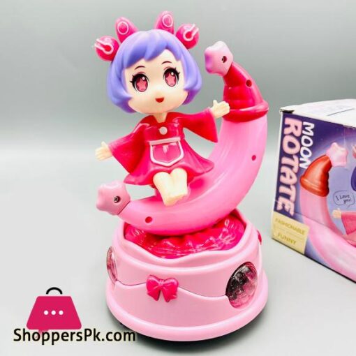 Cute Princess Rotating Glowing Moon Carriage Toy With Dynamic Music And Lights Zareesha E Mart