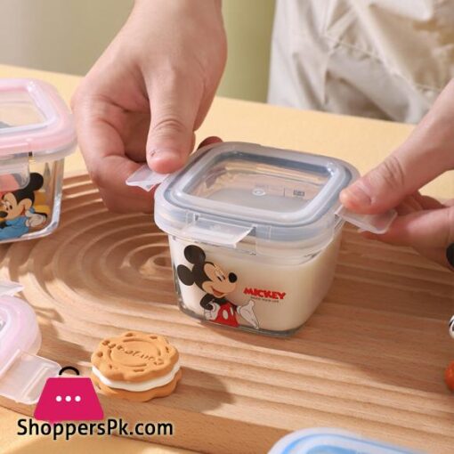 Disney Table Ware Minnie Food Bowl Glass Eco-friendly Material Fresh-keeping Box 130ml