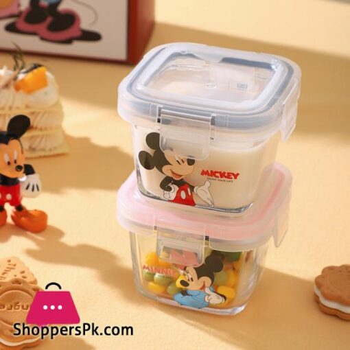 Disney Table Ware Minnie Food Bowl Glass Eco-friendly Material Fresh-keeping Box 130ml