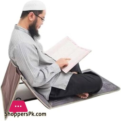 Foldable Muslim Prayer Rug with Backrest Portable Islamic Prayer Mat Seat for Travel Comfortable Lightweight Salah Mat