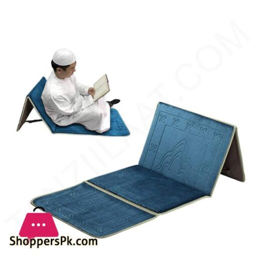 Foldable Muslim Prayer Rug with Backrest Portable Islamic Prayer Mat Seat for Travel Comfortable Lightweight Salah Mat