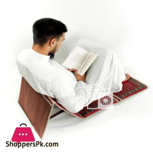 Foldable Muslim Prayer Rug with Backrest Portable Islamic Prayer Mat Seat for Travel Comfortable Lightweight Salah Mat