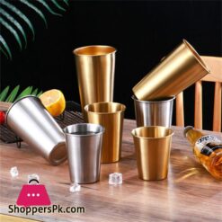 Stainless Steel Metal Cup Beer Cups White Glass Coffee Tumbler Travel Camping Mugs Drinking Coffee Tea Mug Set Outdoor