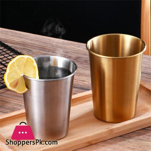 Stainless Steel Metal Cup Beer Cups White Glass Coffee Tumbler Travel Camping Mugs Drinking Coffee Tea Mug Set Outdoor