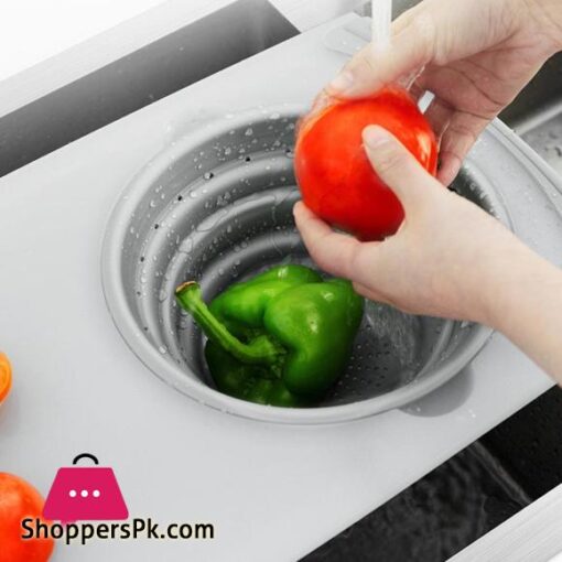 Multi-Functional 3 in 1 Chopping Board Detachable Folding Drain Basket