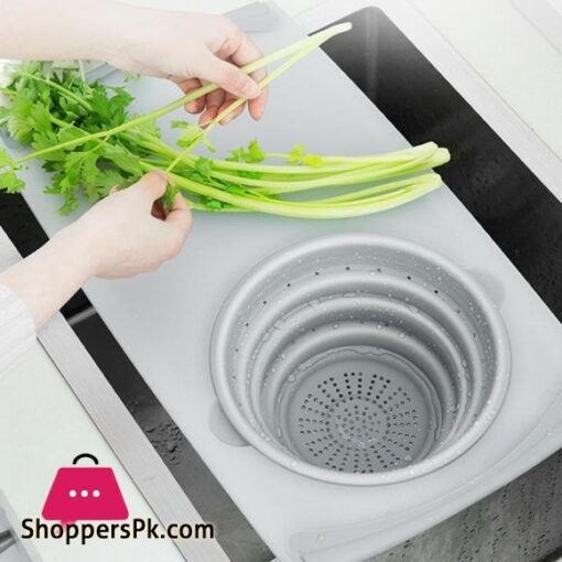 Multi-Functional 3 in 1 Chopping Board Detachable Folding Drain Basket